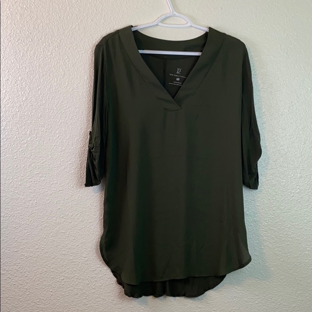 Olive Green Tunic Top from NY&Co